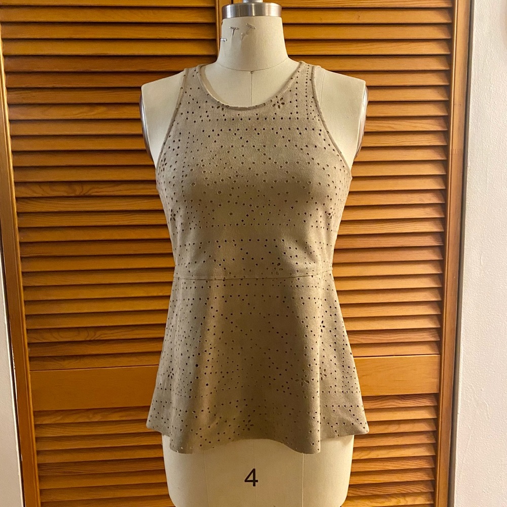 BCBG Suede Top